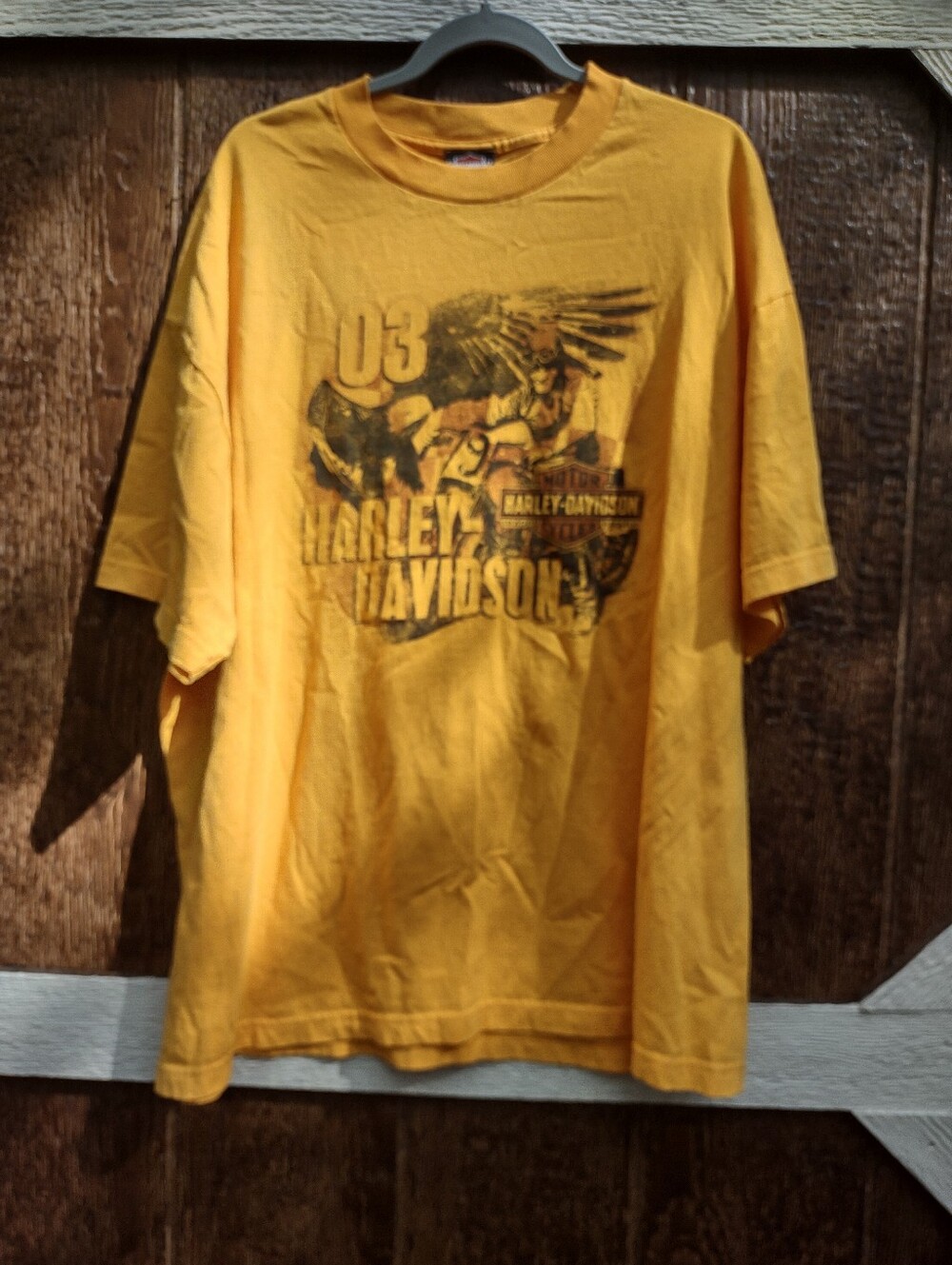 Harley-Davidson t-shirt from Hollywood, California Vibrant Yellow Size 2XL